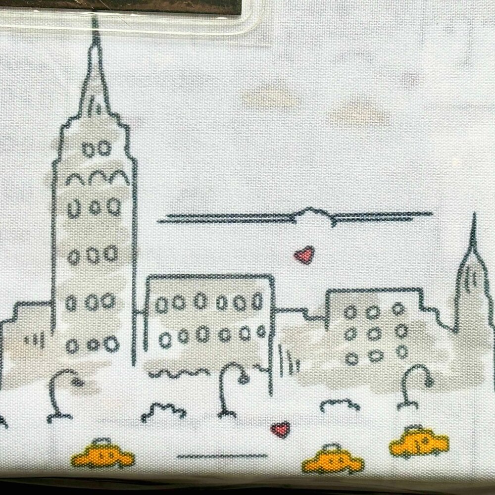 NEW Kensie Home NYC Taxi Cab KING Size Sheet Set - New York City Skyline Cabs